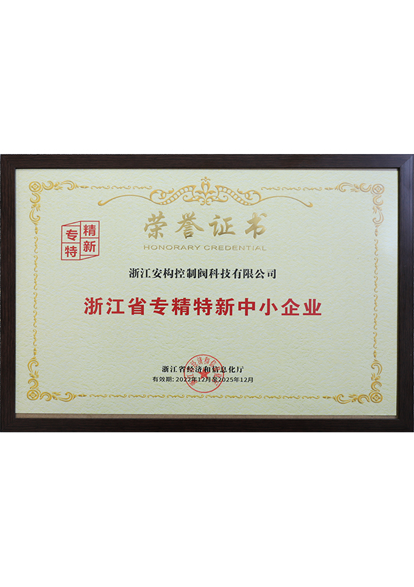 浙江省專精特新中小企業(yè)